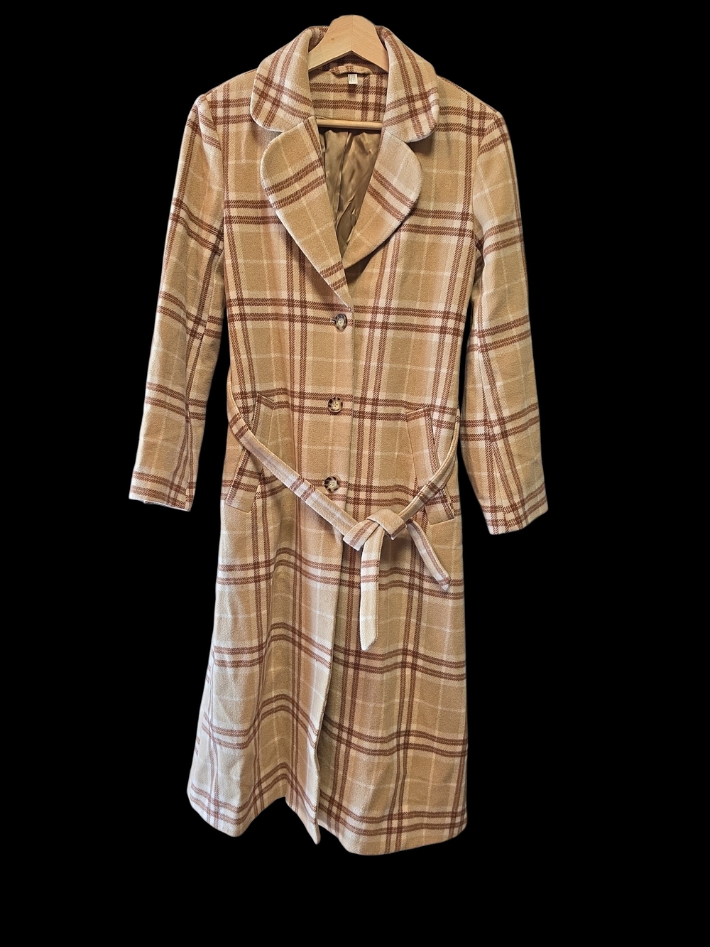 & Other Stories Tan and Camel Trench Coat Label Detail